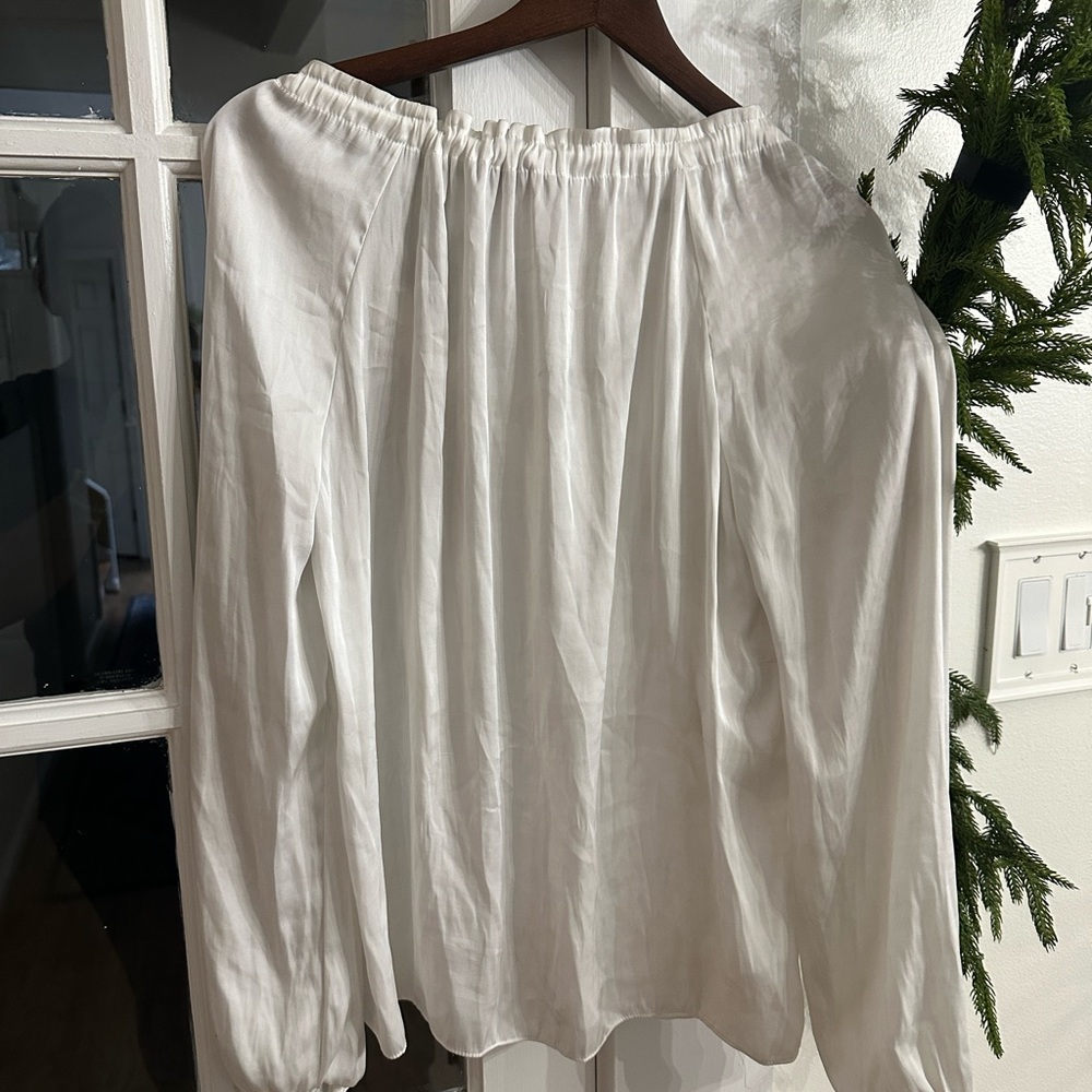 Paige Cream Colored Silk Blouse XS - Picture 2 of 4